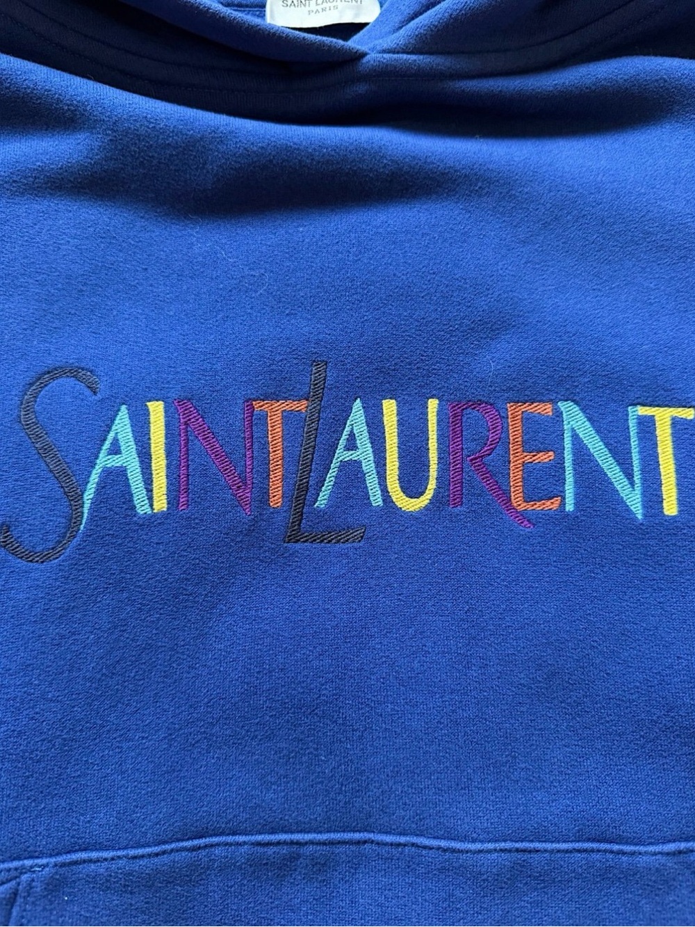 Saint Laurent YSL color logo oversized hoodie sweatshirt XS - Picture 6 of 10